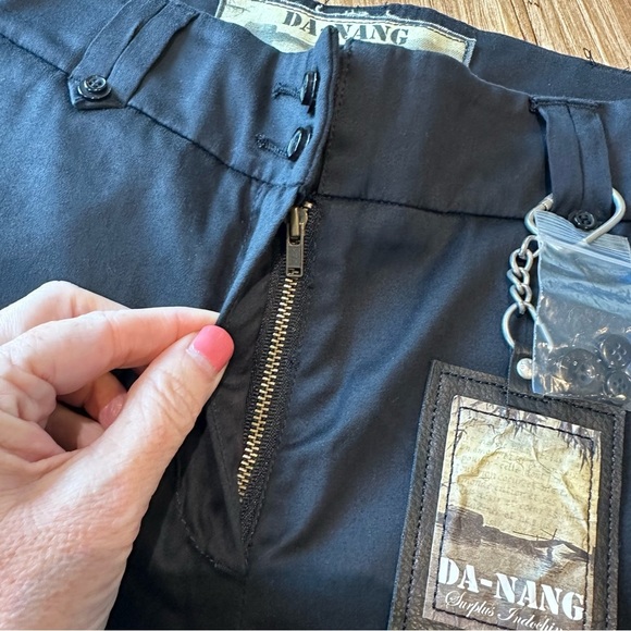 Da-Nang Surplus Indochine Womens Black Baggy Y2K 90’s Style Wide Leg Trousers 10 - Picture 2 of 12